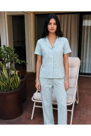 Viskon Karışım Homewear Su Yeşili Pijama Takımı