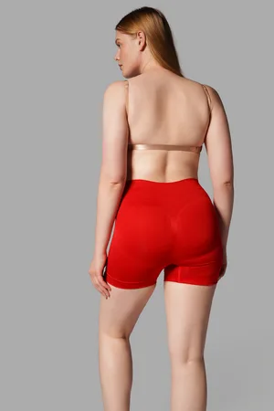 Push Up Seamless Dikişsiz Popo Şekillendirici Kısa Paçalı Korse 2064 Kırmızı