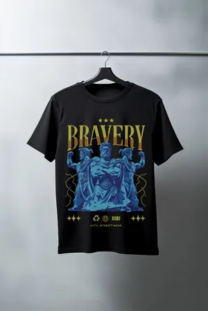 Unisex Oversize 24/1 Penye DTF Baskılı Tişört - DTF140