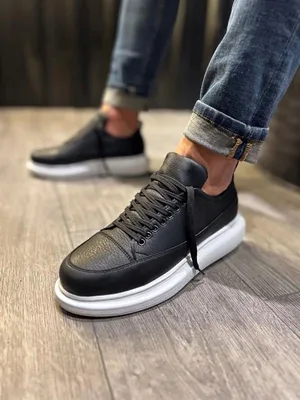 Erkek Bağcıklı Ayakkabı Ayakkabı Dengeli Esnek Spor Cilt Fitness