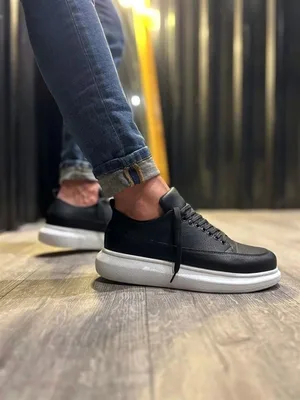 Erkek Bağcıklı Ayakkabı Ayakkabı Dengeli Esnek Spor Cilt Fitness