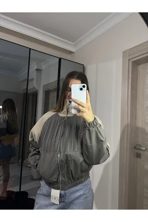 ZR Model Paraşüt Kumaş Haki Bomber Ceket