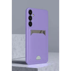 Samsung Galaxy S24 FE Kılıf Kelvin Kartvizitli Silikon - Lila