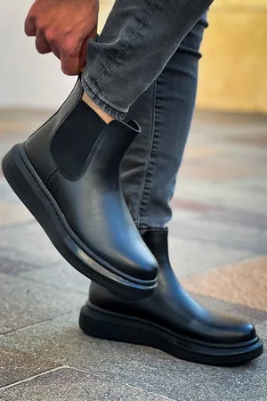 Erkek Koruyucu Dayanıklı Bootie Fermuarlı Dengeli Bot Bot Kışlık &