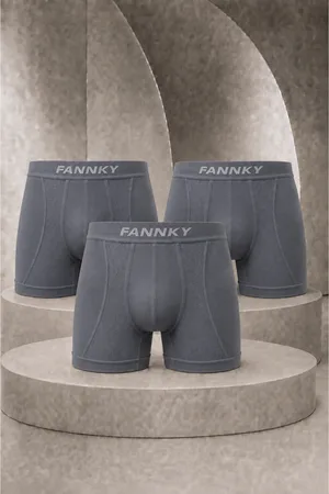 Erkek Casual Comfort Günlük 3 Lü Gri Boxer