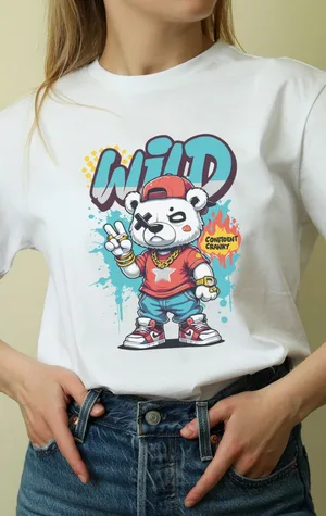Unisex Oversize 24/1 Penye DTF Baskılı Tişört - DTF107