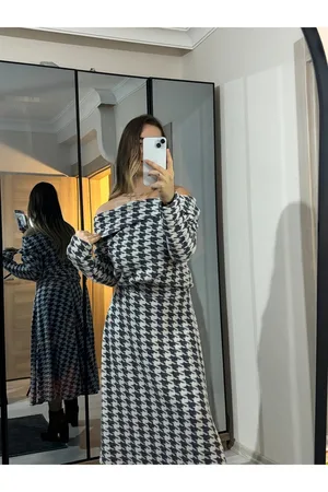 Yumoş Triko Etekli Takım - Mavi