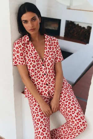 3 Adet Kadın Kısa Kol Comfort Pijama Takımı Yeşil