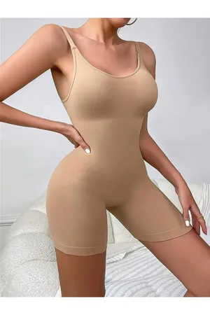 body yüksek bel tam boy 9050 Bej
