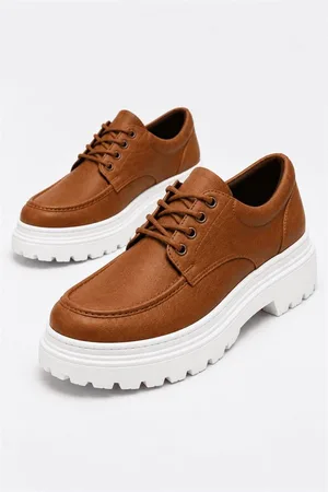 Erkek Casual Bağcıklı Ayakkabı Ayakkabı Dengeli Klasik Şık Cilt