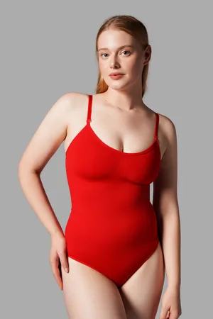 Çıtçıtlı String Body Korse 9052 Kırmızı