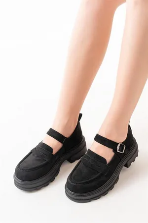 Kadın Casual Loafer Günlük Tabanlı Ayakkabı Ayakkabı Süet Yüksek