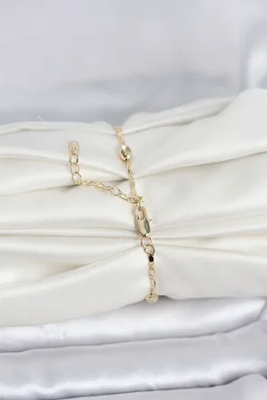 CM 14K Gold Renk Damla Topçuk Model Kadın Bileklik