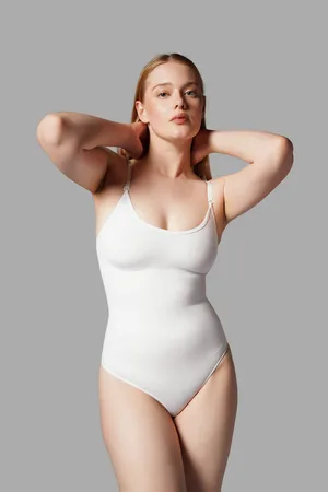 Çıtçıtlı String Body Korse 9052 Beyaz