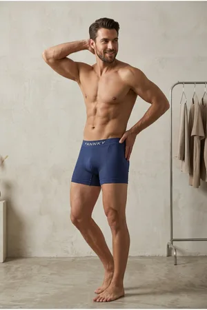 Erkek Casual Comfort Günlük 2 Li Lacivert Boxer