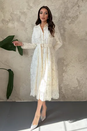 Bej Taşlı Elbise