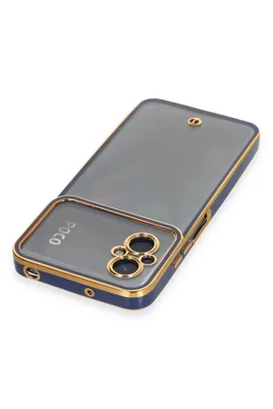 Xiaomi Poco M5 Uyumlu Kılıf Liva Lens Silikon - Mavi