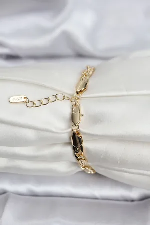 14K Gold Renk Kaplama Zincir Model CM Kadın Bileklik