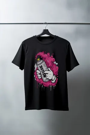 Unisex Oversize 24/1 Penye DTF Baskılı Tişört - DTF179