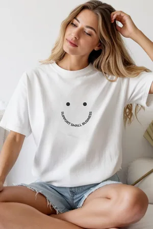 Unisex Oversize 24/1 Penye DTF Baskılı Tişört - DTF269