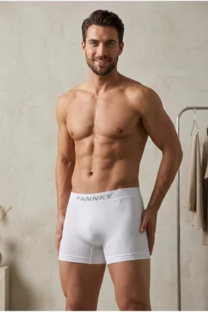 Erkek Casual Comfort Günlük Beyaz Boxer