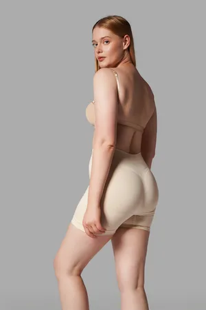 Push Up Seamless Dikişsiz Popo Şekillendirici Kısa Paçalı Korse 2064 Bej