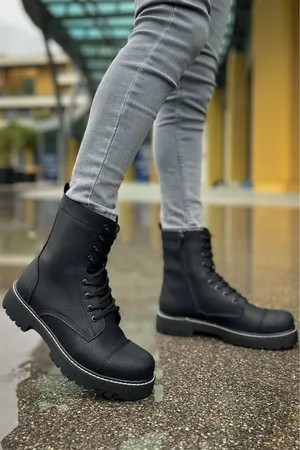 Erkek Bootie Fermuarlı Stabil Dengeli Bot Bot Modern Kışlık &