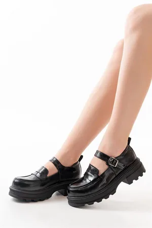 Kadın Casual Loafer Tabanlı Ayakkabı Ayakkabı Esnek Rugan Yüksek