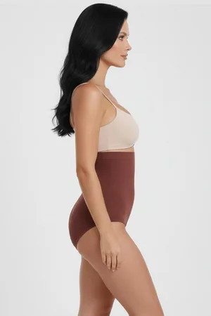 Yüksek Bel Şekillendirici Göbek Ve Bel Külot korse 1050 Kahverengi