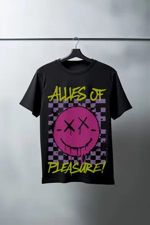 Unisex Oversize 24/1 Penye DTF Baskılı Tişört - DTF123