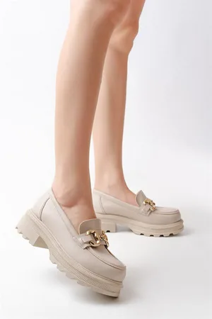 Kadın Casual Loafer Günlük Tabanlı Bağcıksız Ayakkabı Ayakkabı Yüksek