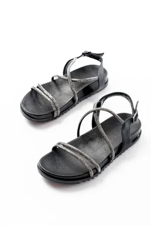 Kadın Taşlı Dengeli Şehir Yazlık Sandalet Açık