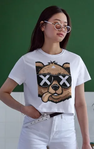 Unisex Oversize 24/1 Penye DTF Baskılı Tişört - DTF155