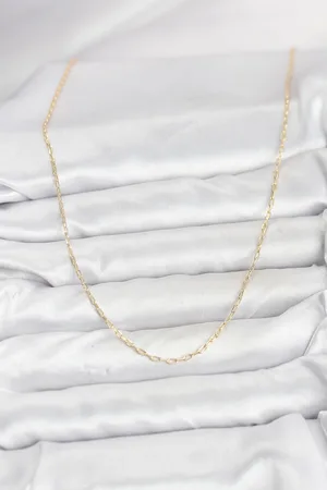 CM 14K Gold Renk Ataç Zincir Model 60 cm Kadın Kolye