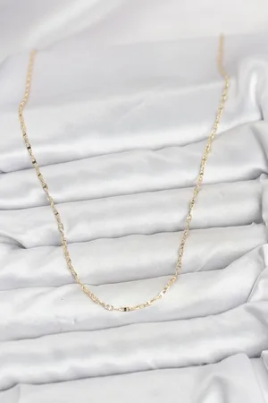 CM 14K Gold Renk Gemici Zincir Model 60 cm Kadın Kolye