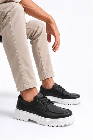 Erkek Casual Bağcıklı Ayakkabı Ayakkabı Dengeli Klasik Modern Cilt