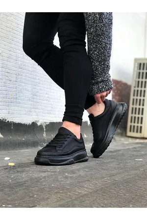 Erkek Bağcıklı Tempo Ayakkabı Ayakkabı Dengeli Spor Cilt Fitness