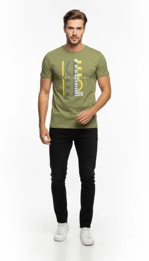 Keep Going Urban Baskılı Erkek Tişört – Sportif Günlük Stil