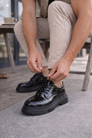 Erkek Casual Bağcıklı Ayakkabı Ayakkabı Dengeli Şehir Klasik Rugan