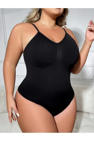 Kadın Büyük Beden Siyah Dikişsiz Çıtçıtlı Toparlayıcı Body Korse 9051