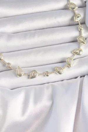 Pirinç Gold Renk Zirkon Taşlı Damla Model VIP Seri Exclusive Kadın Kolye