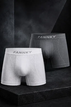 Erkek Rahat Esnek Seamless 2 Li Boxer Füme