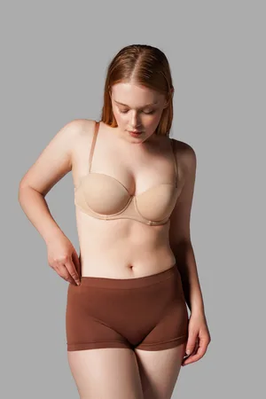 KADIN BOXER Toparlayıcı İz Yapmayan Seamless Örme BOXER 2001 Kahverengi
