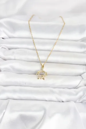 316L Çelik Zincir Gold Renk Caretta Caretta Model Kadın Kolye