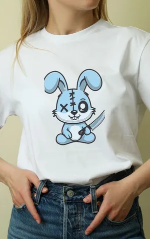 Unisex Oversize 24/1 Penye DTF Baskılı Tişört - DTF153