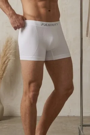Erkek Casual Comfort Günlük 2 Li Beyaz Boxer