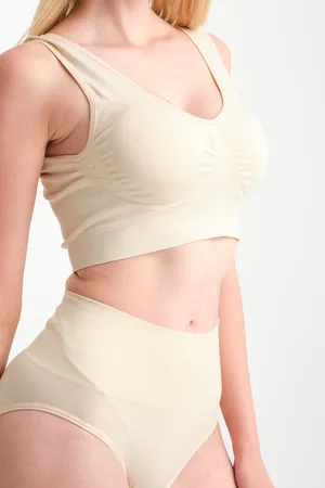 Toparlayıcı Sıkılaştırıcı Kalın Askılı Pedli Büstiyer 5040 Bej