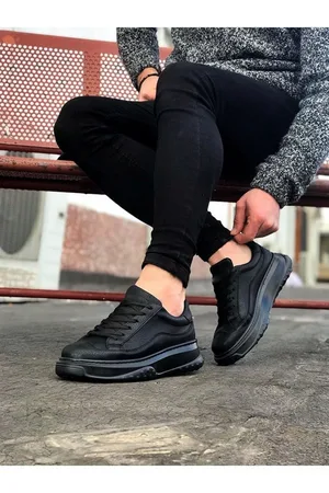 Erkek Bağcıklı Tempo Ayakkabı Ayakkabı Dengeli Spor Cilt Fitness
