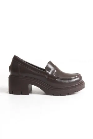 Kadın Casual Loafer Tabanlı Ayakkabı Ayakkabı Kırışık Rugan Şık Yüksek