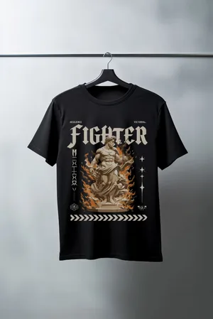 Unisex Oversize 24/1 Penye DTF Baskılı Tişört - DTF139